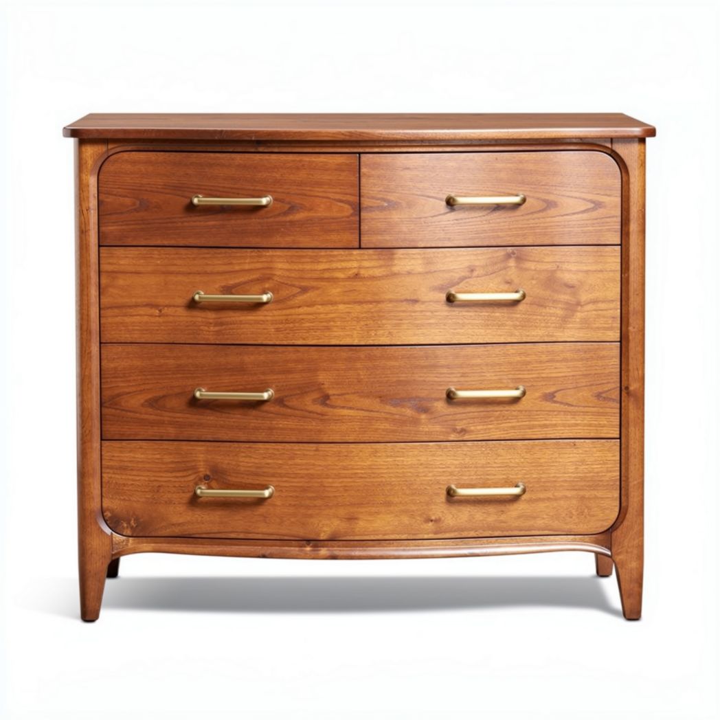Comò in legno con 5 cassetti per camera da letto – 100 x 45 x 80 cm