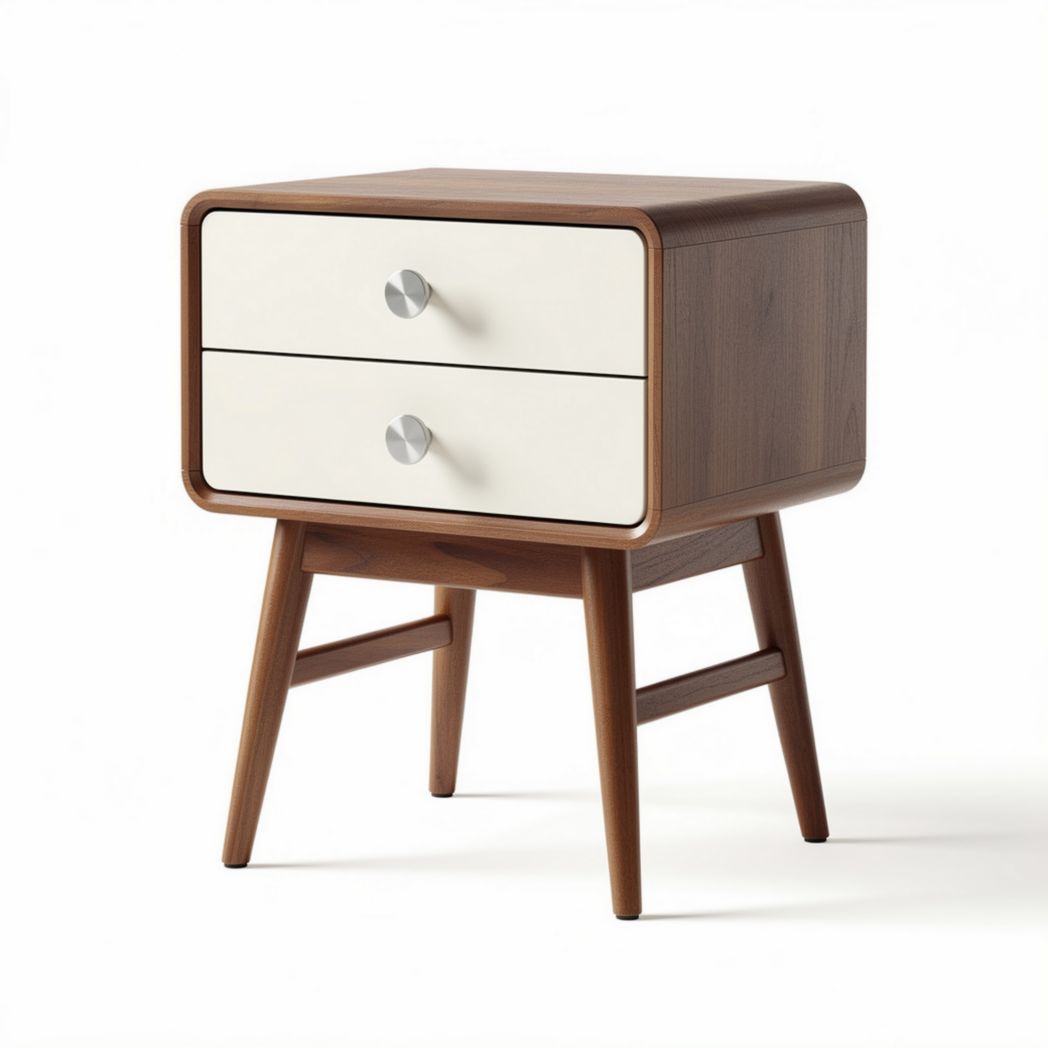 Mobile contenitore con due cassetti per camera da letto – legno e MDF – 45 x 40 x 55 cm