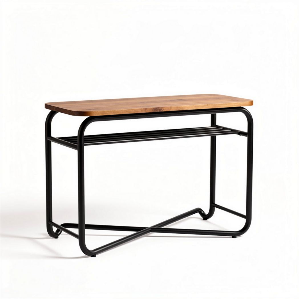Tavolo consolle in legno e metallo per ingressi e spazi ridotti – 100 x 50 x 75 cm