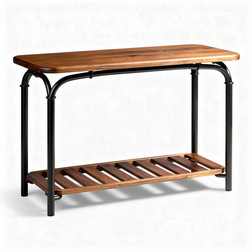 Tavolo console in marmo con struttura in metallo per ingresso – 100 x 40 x 75 cm