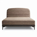 Letto matrimoniale in tessuto con struttura in legno per camera da letto – 190 x 140 x 30 cm
